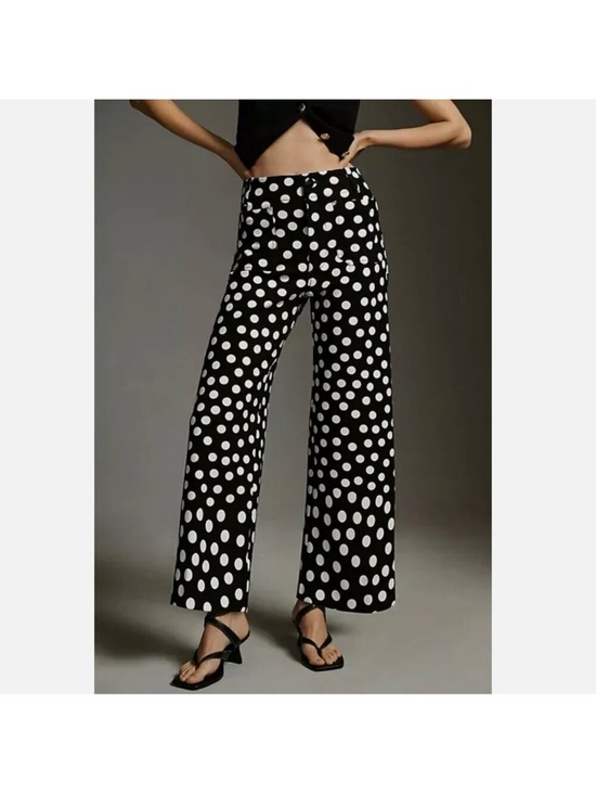 Anthropologie Pants - Anthropologie Maeve Polka Dot Colette
Cropped Wide-Leg Ponte Pants